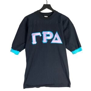 Gamma Rho Lambda‎ Sorority Letter Jersey Black Unisex One Size Bunnie